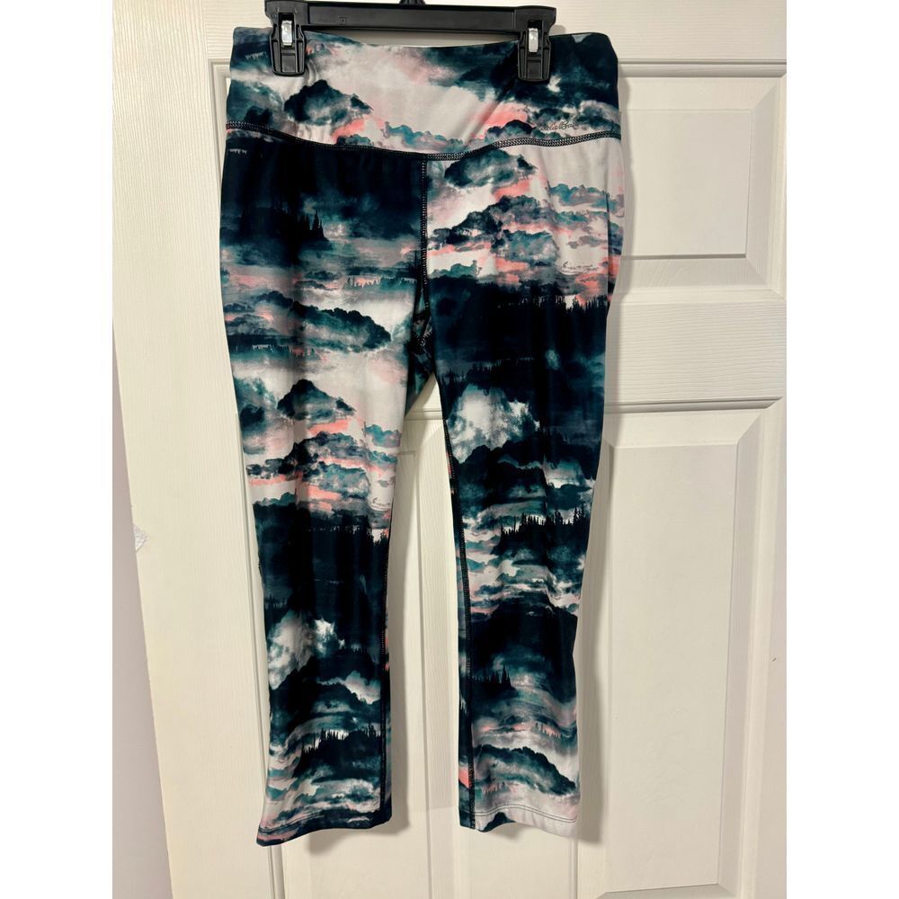 Eddie Bauer Womens Leggings Size S Cloudscape Print‎ Athletic Capris